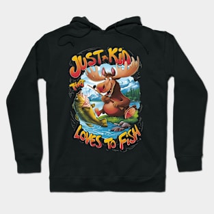 Majestic Moose With a Fish: Hoodie